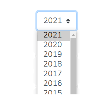National Coverage Annual Report year filter highlighted