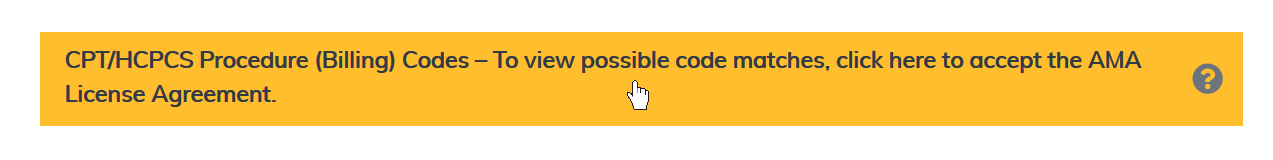 Clicking on the license agreement notification bar